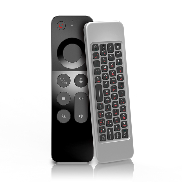Wholesale W3 Air Mouse Wireless Mini Keyboards IR Learning Smart 2.4G Voice Remote Control W3 Arabic Air Mouse for Mobile Phone
