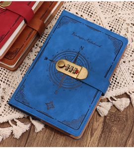 Wholesale Customized PU Leather Loose Leaf Notebook with Password <b>Lock</b> Embossed Logo Office Gift Planning <b>Diary</b> - Product Image 6