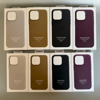 Étui en cuir 17 Pro, coque arrière rigide magnétique de protection, étui de téléphone magnétique de luxe antichoc pour iPhone 17 Pro Max 16 Pro 16