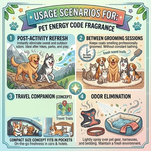 Spray Desodorante para Mascotas OEM, Eliminador de Olores de Larga Duración, Aroma Cítrico Energético, Perfume para Perros, <span class=keywords><strong>Colonia</strong></span> para el Cuidado de Mascotas, Etiqueta Privada Personalizada - Product Image 2