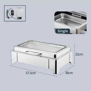 Customized 6L Chafing Dish Buffet Set Silver Commercial Stainless Steel Buffet Stove Dish Gold 9L Food Warm Buffet Stove