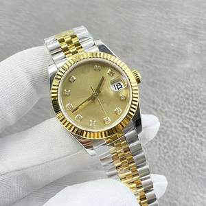 Reloj de oro unisex de alta calidad 2025 con diamantes y reloj de oro con reloj mecánico de calendario - Product Image 1