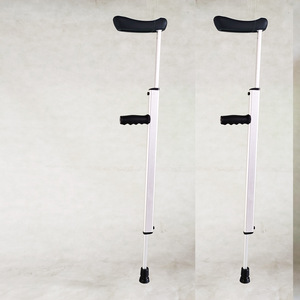Bastón telescópico ajustable de aleación de aluminio plegable con soporte para las axilas, antideslizante, portátil, para personas mayores, bastón de senderismo - Product Image 2