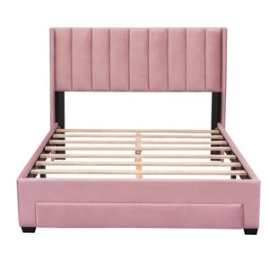 Mobili camera da <span class=keywords><strong>letto</strong></span> di lusso doppia regina king size durevole struttura stabile argento peluche velluto tappezzeria <span class=keywords><strong>letto</strong></span> con <span class=keywords><strong>disegni</strong></span> - Product Image 5