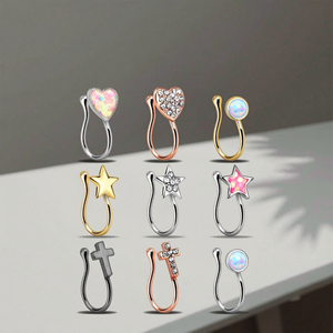 Fake <strong>Jewelry</strong> Nose Ring Stainless Steel Clip on Nose Stud Nose Cuff Non Piercing <strong>Fashion</strong> <strong>Body</strong> <strong>Jewelry</strong> - Product Image 5