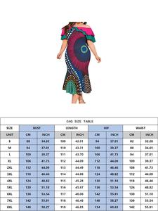 Nuovo Logo personalizzato stampa Hawaii polinesiano tribale signore ballo di fine anno abito da donna con spalle scoperte a doppio volant abito con scialle - Product Image 5