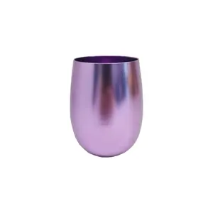 उज्ज्वल Anodized रेट्रो एल्यूमीनियम Tumblers 12 Oz छह Anodized एल्यूमीनियम Tumblers के सेट