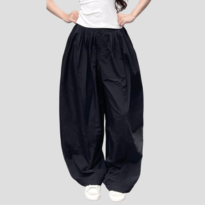 Summer Fashion Women Skirt Pants <b>High</b> <b>Waist</b> Wide Leg Loose Fit Nine Inch Elegant <b>Trousers</b> OEM Factory Wholesale - Product Image 4