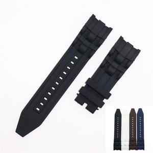 Para <span class=keywords><strong>Inventa</strong></span> de los hombres de goma impermeable correa de silicona 26mm reloj banda pulsera negro muñequera azul Accesorios - Product Image 3