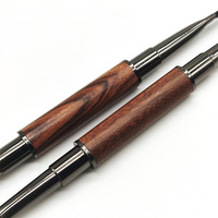 Pinceau professionnel double-embout pour ongles, manche en bois, outil double face pour liner et peinture, pour manucure au gel acrylique, fournitures de salon