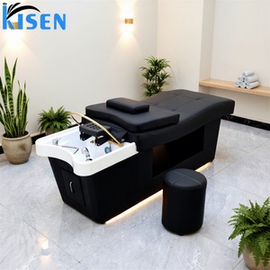 เตียงสระผม Kisen พร้อมเครื่องนวดศีรษะแบบญี่ปุ่น ทรีทเมนต์สมุนไพรซุปเฮอร์เบิล  เครื่อง Zen-flow  โต๊ะนวดสำหรับร้านเสริมสวย พร้อมโดมอบไอน้ำ - Product Image 1