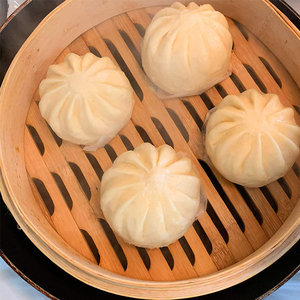 Bamboo <strong>Steamer</strong> 10 Inch - Basket 2 Tier Steam Cooker Pot for Rice, Dim Sum, Fish, Vegetable &amp; Meat <strong>Set</strong> of Two Bamboo Chopsticks - Product Image 4