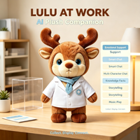 Peluche Premium Douce Renne Intelligent à Batterie, Chantant et Dansant, pour la Saison des Fêtes