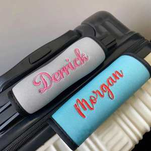 Personalized Luggage Handle Wrap, Custom Embroidered Luggage Wrap <b>for</b> <b>Suitcase</b>, Gift <b>for</b> Traveler, Travel <b>Accessories</b> - Product Image 6