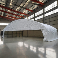 Tente portable préfabriquée en acier GS pour hangar d'avion Tissu PVC Bâtiment de stockage extérieur Conception de mur en arc pour un rangement mural facile