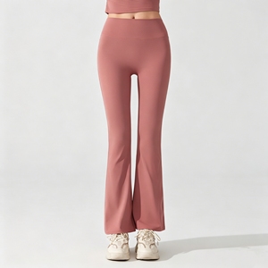 Pantalon de yoga évasé taille haute pour femme, antibactérien, sensation seconde peau, leggings d'entraînement effet push-up - Product Image 5