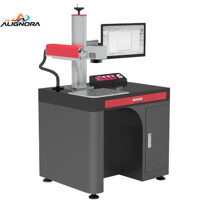 Compact Fiber UV Laser Marking Engraving Machine New Condition Rotary 3D Support Customizable Size