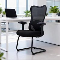 Chaise de bureau ergonomique moderne en maille avec accoudoirs fixes pour un confort durable – Idéale pour hôpitaux, ateliers, bureaux à domicile et salles de conférence