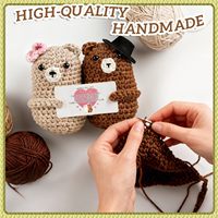 WenmthG Couple d'ours en crochet – Cadeau fait main en tricot et crochet pour les amoureux, mariage et fiançailles
