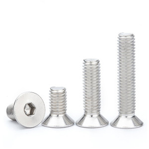 สกรูหัวหกเหลี่ยมแบบฝังหัวเรียบ DIN 7991 M2 - Product Image 4