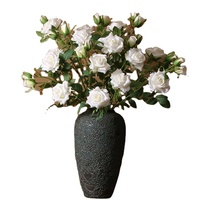 C Hochwertige Großhandel fabrikpreis weiße rote Rosen künstliche Blume massenhaft für zuhause garen hochzeit party dekoration