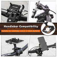 Support de téléphone portable universel, flexible, étanche, résistant aux chocs, rotatif à 360°, en alliage d'aluminium, stabilité renforcée, pour téléphones de 4 à 7,2 pouces