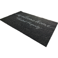 Tapis en fibre de coco de haute qualité, antidérapant, en PVC noir, tapis de porte