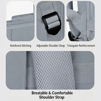 Sac à dos pour ordinateur portable unisexe de grande capacité, imperméable et respirant, avec bandoulière, logo personnalisé, sac à dos de voyage pour affaires