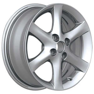 Jantes en Alliage Classiques Argentées 5 Branches 4x100 pour Voitures de Tourisme, Tailles 15 16 17 18 Pouces, Compatibles <span class=keywords><strong>TOYOTA</strong></span> Yaris Etios Passo Pixis <span class=keywords><strong>Aygo</strong></span> - Product Image 1
