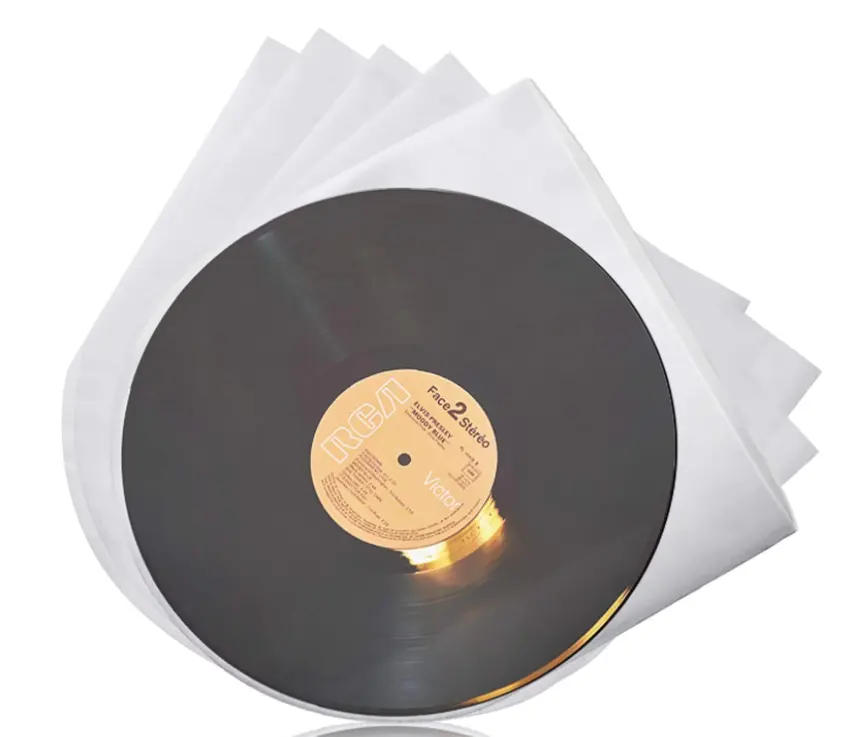 Auto-adhésif PP en plastique lp record manches 12 pouces 10 pouces enregistrement manches personnalisé disque vinyle extérieur manches