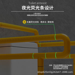 ราวจับในห้องน้ำสำหรับผู้สูงอายุผู้พิการเหล็กสแตนเลสกันลื่นที่ไม่มีสิ่งกีดขวางในห้องน้ำได้รับการรับรองจาก EU 600kg - Product Image 6