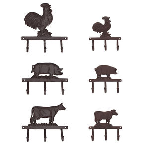 تصميم Esschert تقليد قديم حيوانات المزرعة خنزير الديك خنزير الزهر هوك حديقة لتزيين الحديقة - Product Image 1