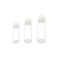 Set Botol Lotion Plastik PETG Desain Baru dengan Tutup Sekrup Bentuk Bola, Sablon, Berbagai Ukuran, MOQ 100 pcs