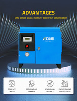 Compresor de Aire Monofásico Nanxiang, Eléctrico, 3.7kw, 4.5kw, 5.5kw, Bajo Ruido, Imán Permanente, Compresor de Tornillo de Frecuencia Variable