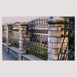 Высококачественный прочный стальной барный забор из кованого железа