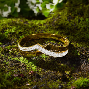 Fashion Bangle 316L Stainless Steel PVD Gold Plating <b>Crystal</b> Inlay Adjustable <b>Bracelet</b> - Product Image 3