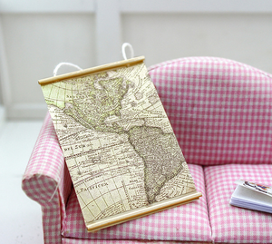 1/6 1/12 Maison de poupée Simulation Miniature Mini Une <span class=keywords><strong>carte</strong></span> modèle Décor - Product Image 4