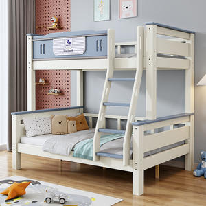 Litera Económica de Madera de Pino para Niños con Escaleras de Almacenamiento, Individual sobre Matrimonial, Diseño Moderno para Niños y Adolescentes - Product Image 1