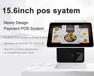 Hot bán 15.6 inch điểm của hệ thống bán POS giá Checker cảm ứng POS Android thiết bị đầu cuối cho nhỏ kinh doanh bán lẻ