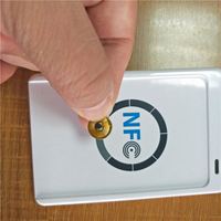 Etiquetas NFC con Microchip RFID Redondo de 10 mm, Tipo 2 de Calidad NFCForum, Antena Doble de Cobre, Resistentes al Agua, 13.56MHz, para Control de Acceso