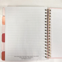 Agenda quotidien personnalisé en spirale avec onglets mensuels, carnet de suivi des objectifs, planificateur de productivité pour le bureau et l'école