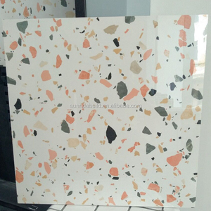 Azulejos de cerámica para suelo de terrazo, azulejos de porcelana brillantes esmaltados, coloridos, 600x600 - Product Image 2