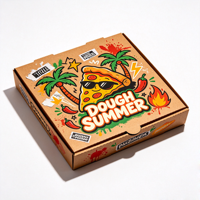 SP3303 Cajas de Pizza Cuadradas Personalizadas de Alta Calidad, Plegables, con Logotipo Impreso en Relieve, para Envasado de Alimentos