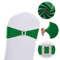 Nœuds de chaise en Spandex, bande extensible pour housse de chaise avec boucle coulissante, attaches universelles élastiques pour mariage et banquet