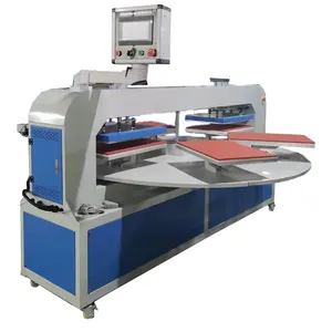 Compresseur d'air électrique automatique 6 stations 40X60Cm Calandra Textil Sublimation Heat Press Machine avec localisateur laser