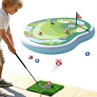 Jouet de golf gonflable pour piscine - Green de golf flottant avec balles collantes pour l'été, cadeau d'anniversaire pour enfants et adultes