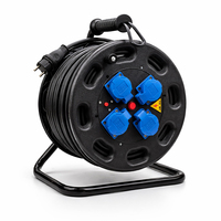 Enrouleur de câble multifonction en caoutchouc SJTW noir IP44 pour usage industriel et extérieur