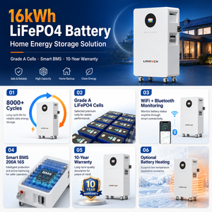 Batería de Litio de 50Kwh 48V, Sistema de Almacenamiento de Energía Doméstica, Baterías Solares de 51.2V 280Ah 300Ah 560Ah 600Ah 942Ah con BMS - Product Image 5