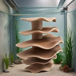Nuovo Ornamento Irregolare in Resina per Acquario, Rifugio in Argilla <span class=keywords><strong>Viola</strong></span> per Gamberetti, Pesci e Plecostomus - Product Image 2