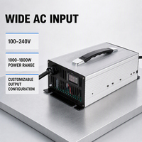 Chargeur de batterie intelligent 12V24V36V48V pour batterie lithium-ion LiFePO4, batterie au plomb-acide, chargeur automatique pour voiture électrique, moto, solaire, camping-car